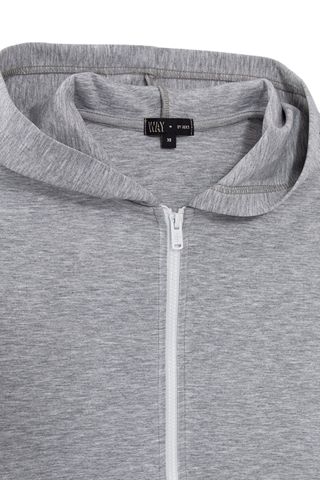 GIRLS’ GREY ZIPPED HOODED OVERSIZE CARDIGAN 3