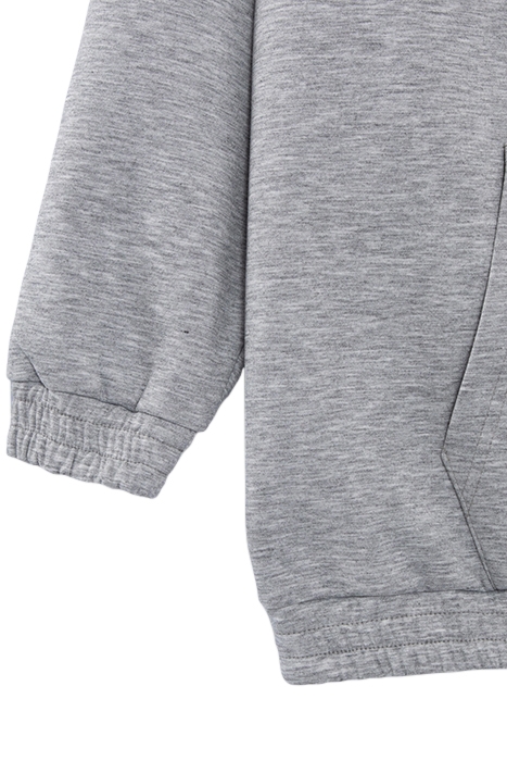 GIRLS’ GREY ZIPPED HOODED OVERSIZE CARDIGAN 4