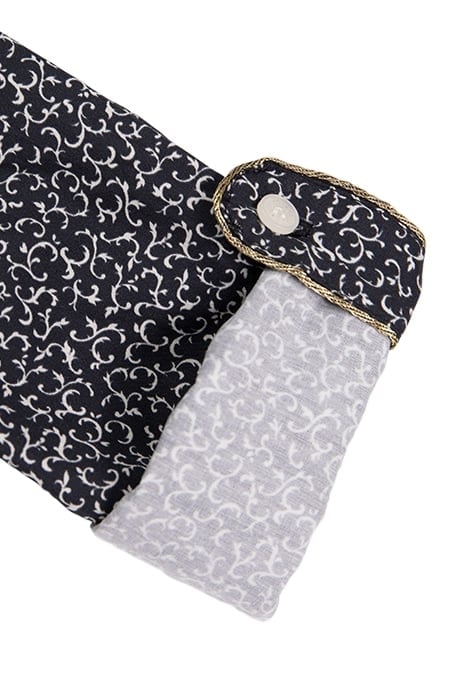 BOY'S BLACK ARABESQUE SHIRT 6