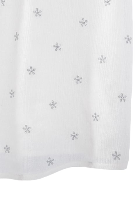 GIRLS’ ECRU COTTON GAUZE EMBROIDERED DRESS 5
