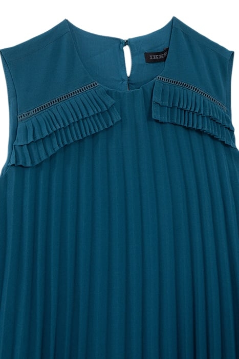 GIRLS’ GREEN PLEATED DRESS 3