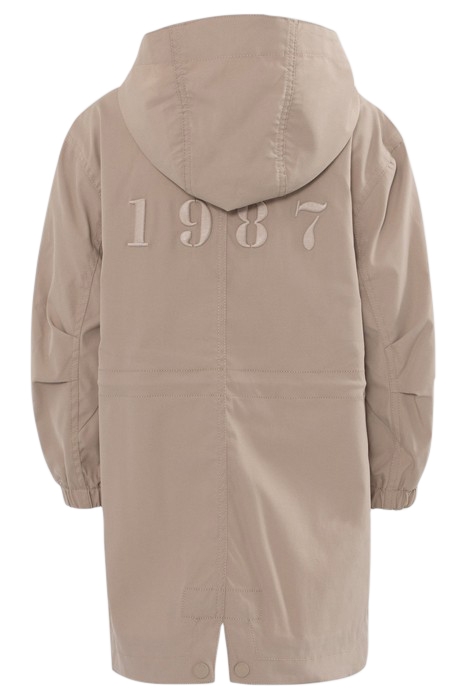 BOYS’ BEIGE HOODED PARKA WITH EMBROIDERED BACK 2