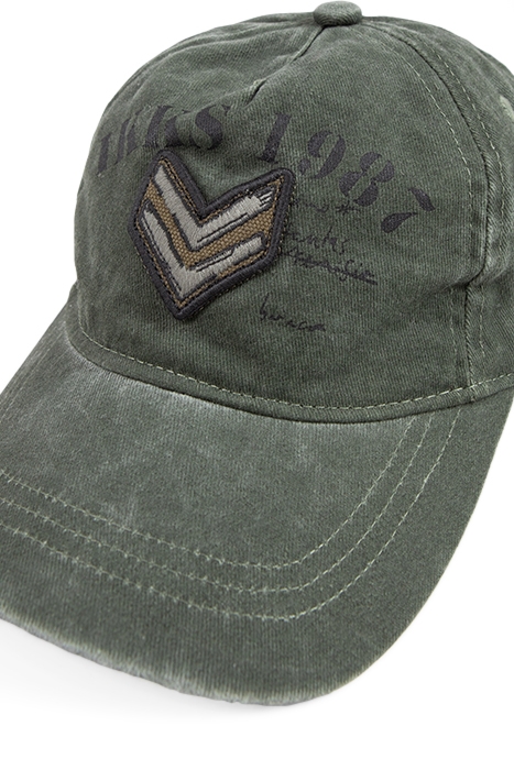 BOYS’ KHAKI ORGANIC COTTON CAP WITH CHEVRON BADGE 7