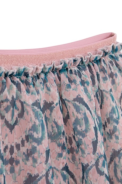 PASTEL IKAT PRINT PINK SKIRT FOR GIRLS 3