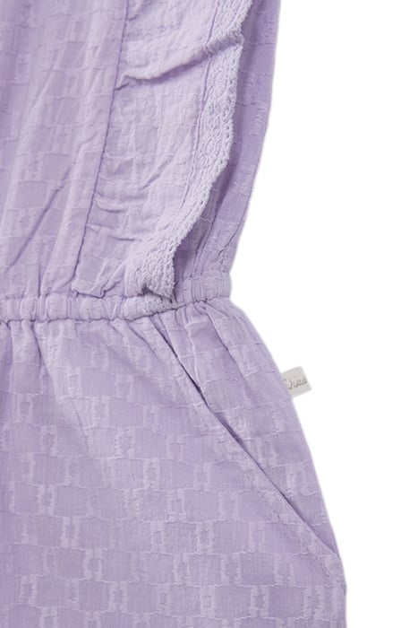 GIRLS’ LILAC JACQUARD FABRIC PLAYSUIT WITH RUFFLES 5