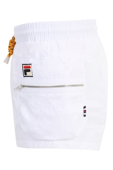 CRINKLE NYLON SHORTS WITH SIZE POCKETS WHITE 6