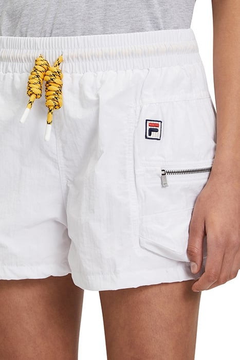 CRINKLE NYLON SHORTS WITH SIZE POCKETS WHITE 7