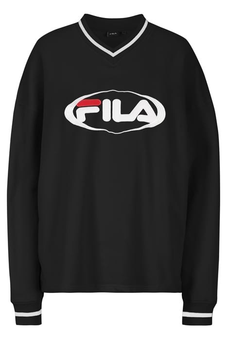 LANGERMA OVERSIZED V-NECK SWEAT SHIRT BLACK 4