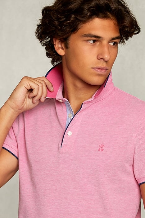 CUSTOM FIT COTTON POLO AMARANTH PINK 4