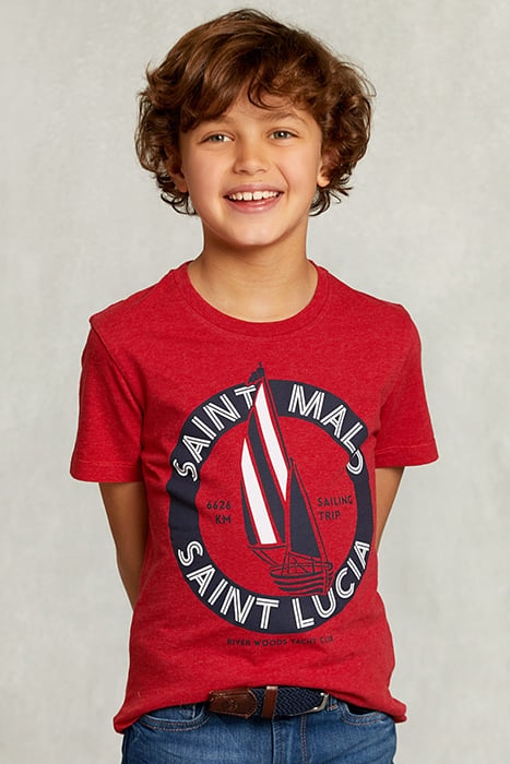 NORMAL FIT BASIC T-SHIRT BLOODY MARY MEL RED 1