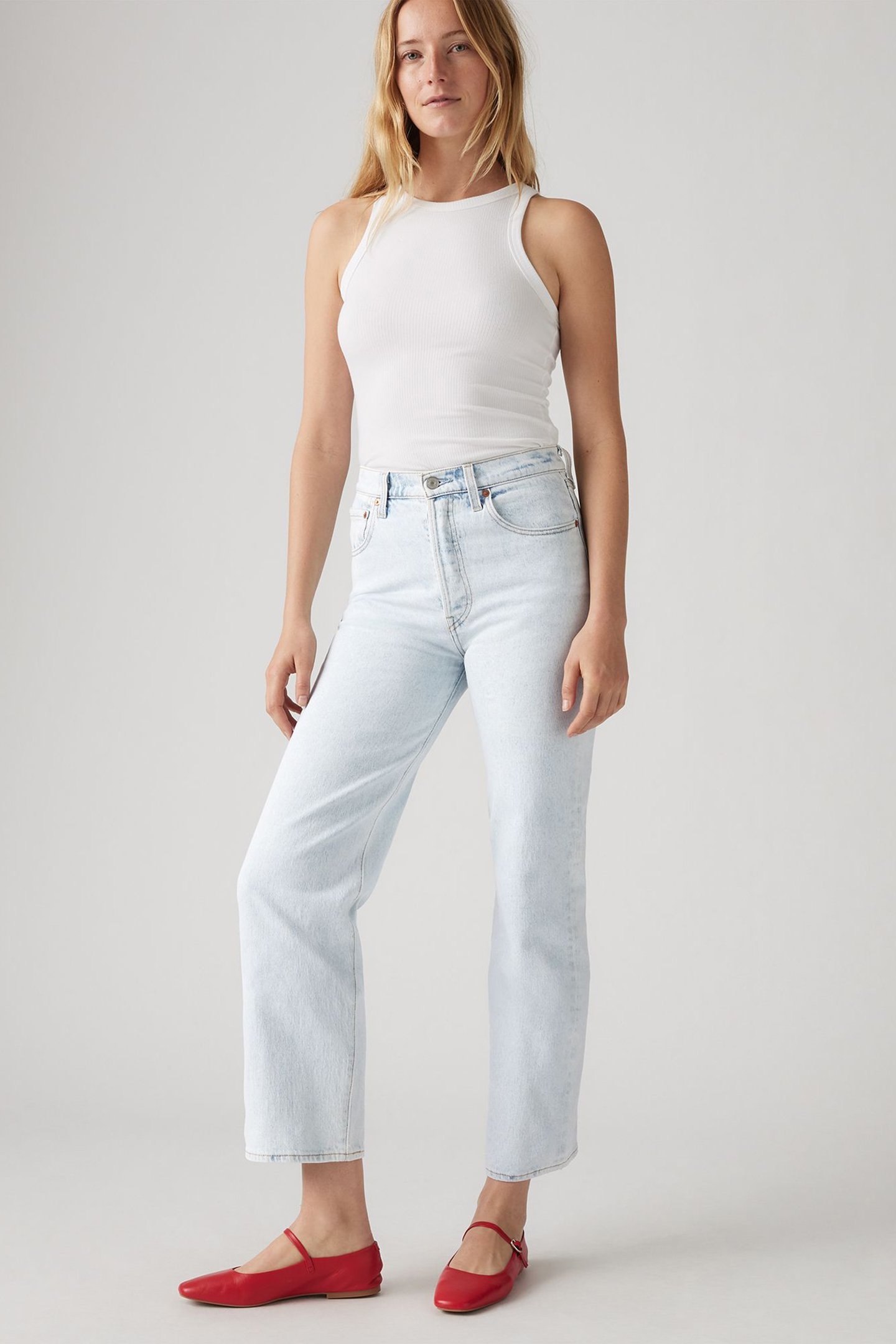 RIBCAGE STRAIGHT ANKLE JEANS 2