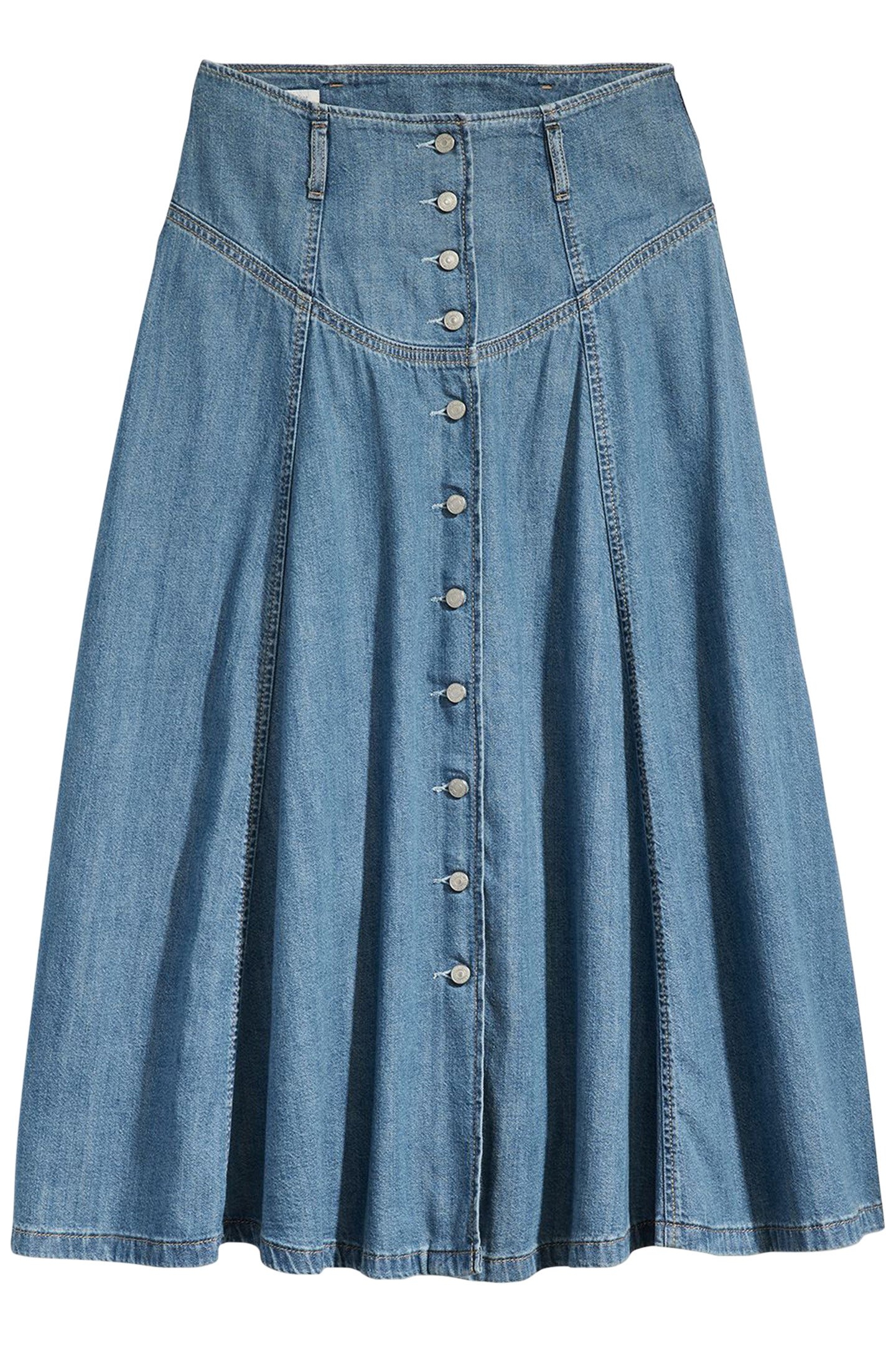 BUTTON-FRONT CIRCLE LIGHTWEIGHT SKIRT 3