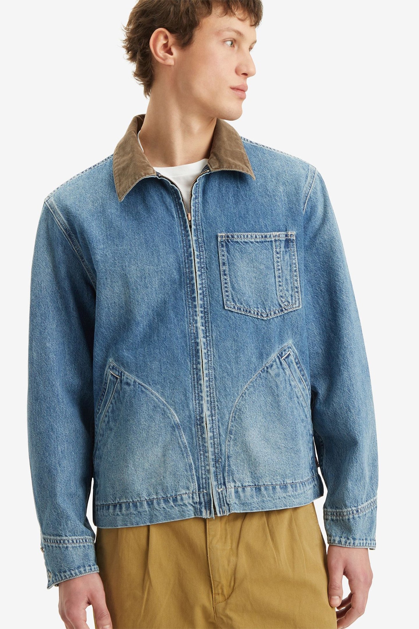 FULL ZIP MECHANICS BARN JACKET IN DENIM 4