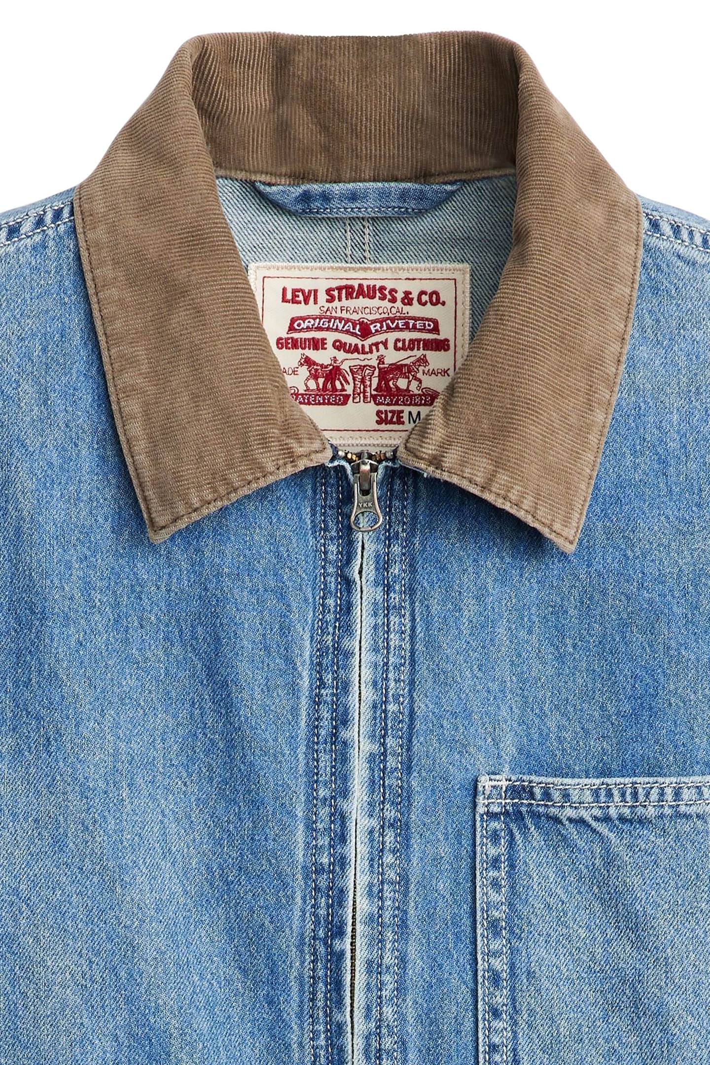 FULL ZIP MECHANICS BARN JACKET IN DENIM 6