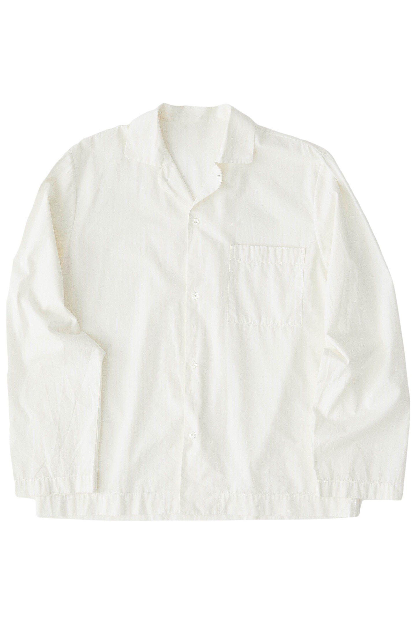 UNISEX POPLIN, PYJAMAS SHIRT MORNING WHITE 3