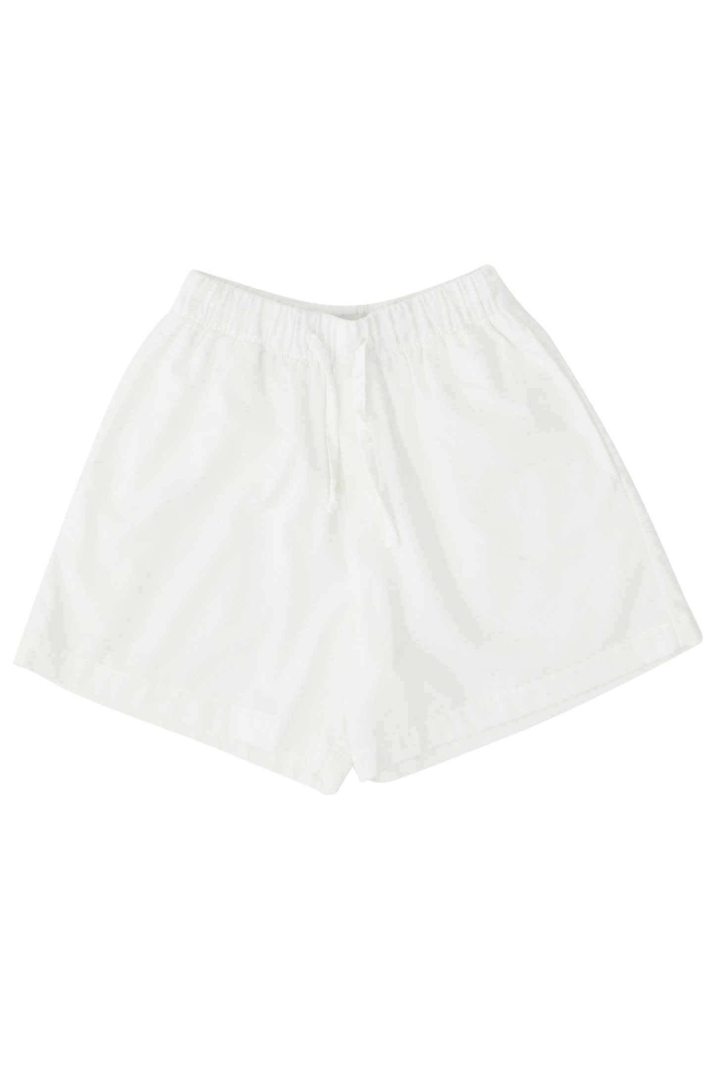UNISEX FLANNEL, PYJAMAS SHORTS CREAM WHITE 1