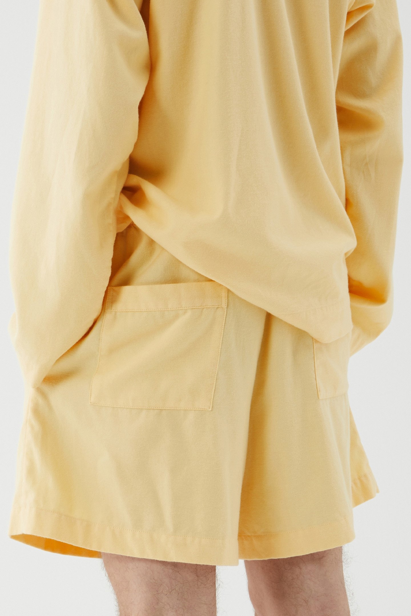 UNISEX FLANNEL, PYJAMAS SHORTS GENTLE YELLOW 2