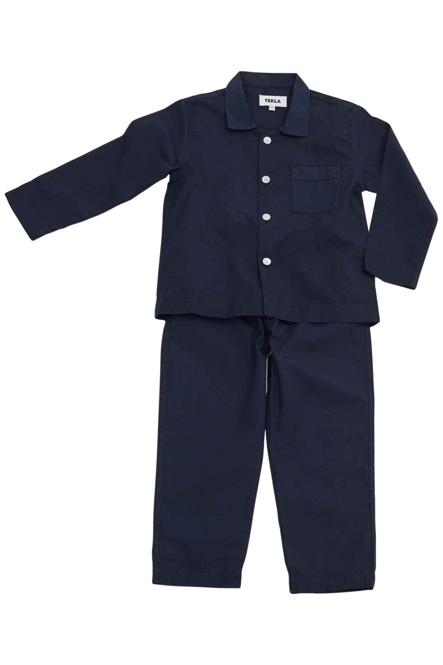 UNISEX POPLIN, KIDS PYJAMAS SET TRUE NAVY 1