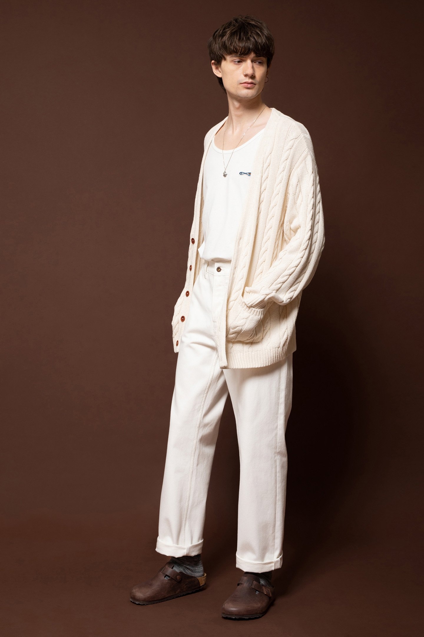 CABLE KNIT CARDIGAN REBIRTH OFFWHITE 4