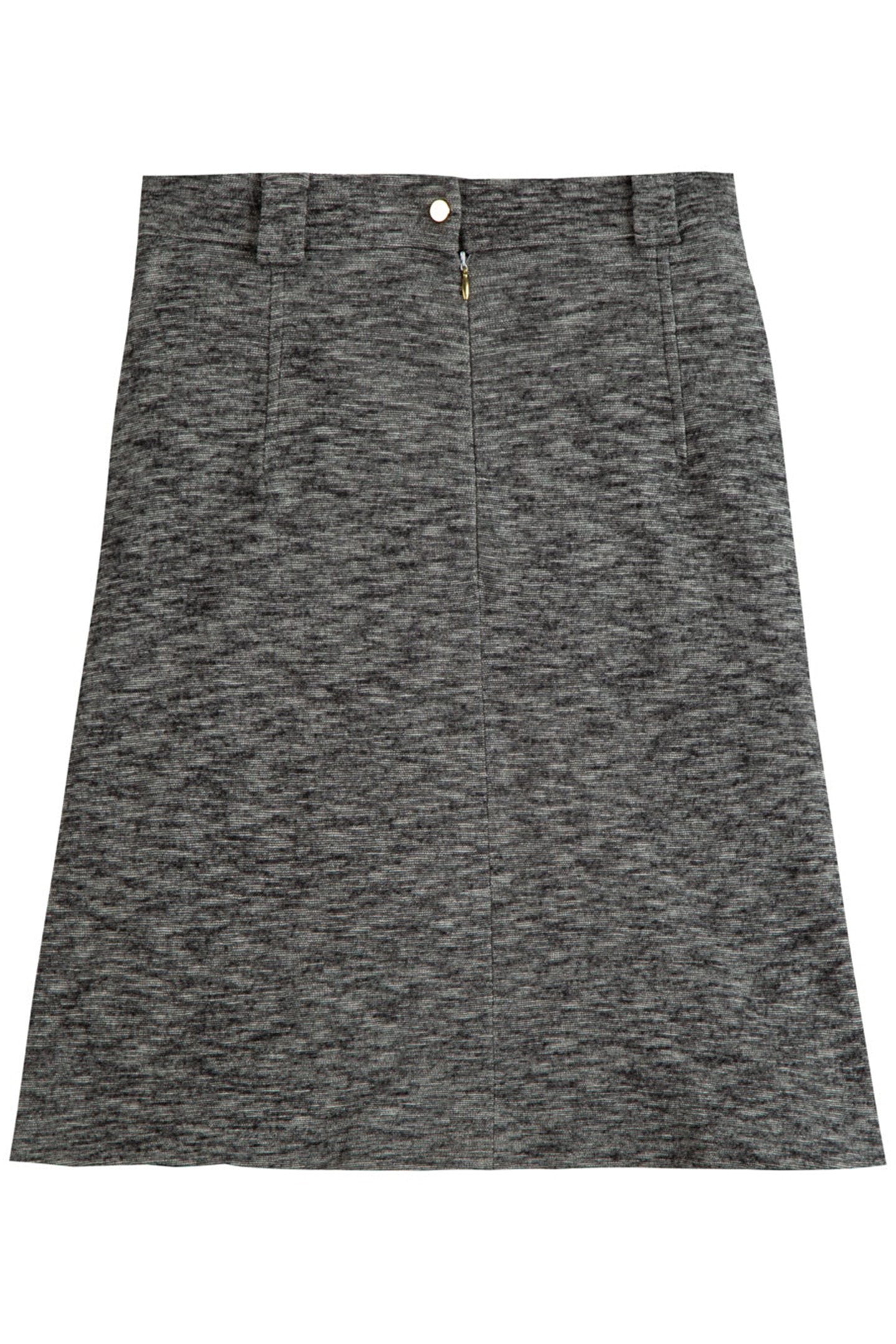 SHAPED SKIRT BLACK MELANGE 1