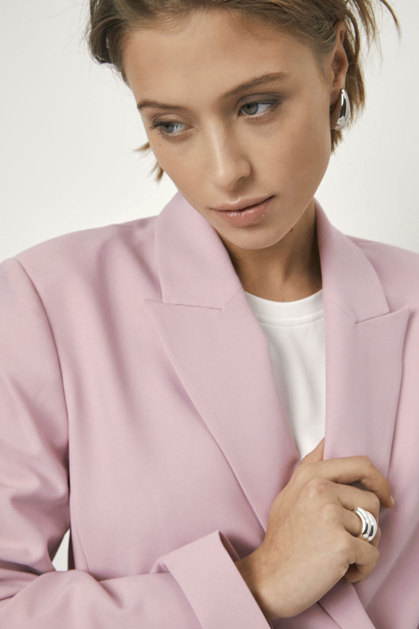 LIRIO DOUBLE BREASTED BLAZER PINK CEMENT 4