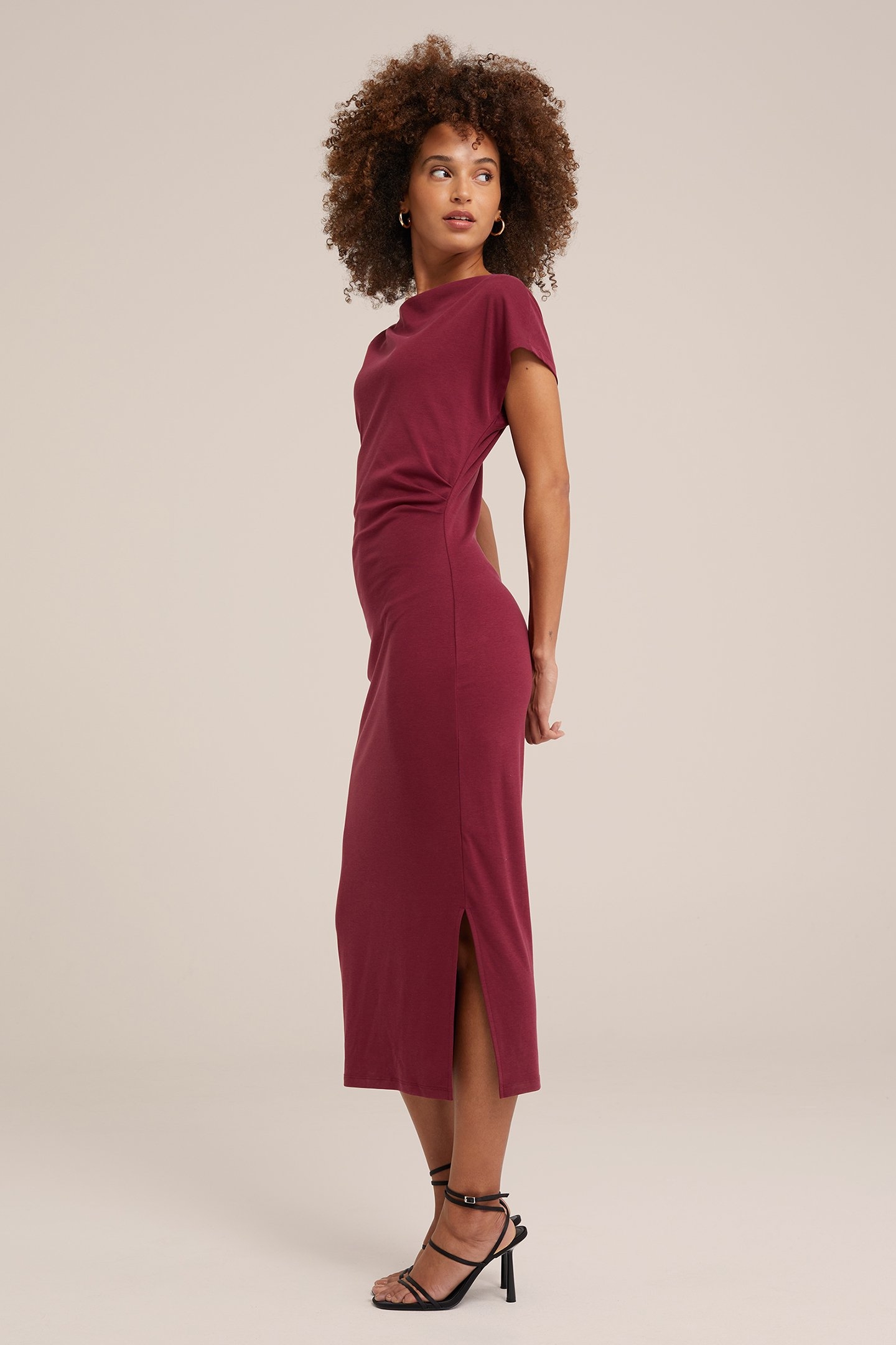 DRESS MID LENGTH VINTAGE RED 4