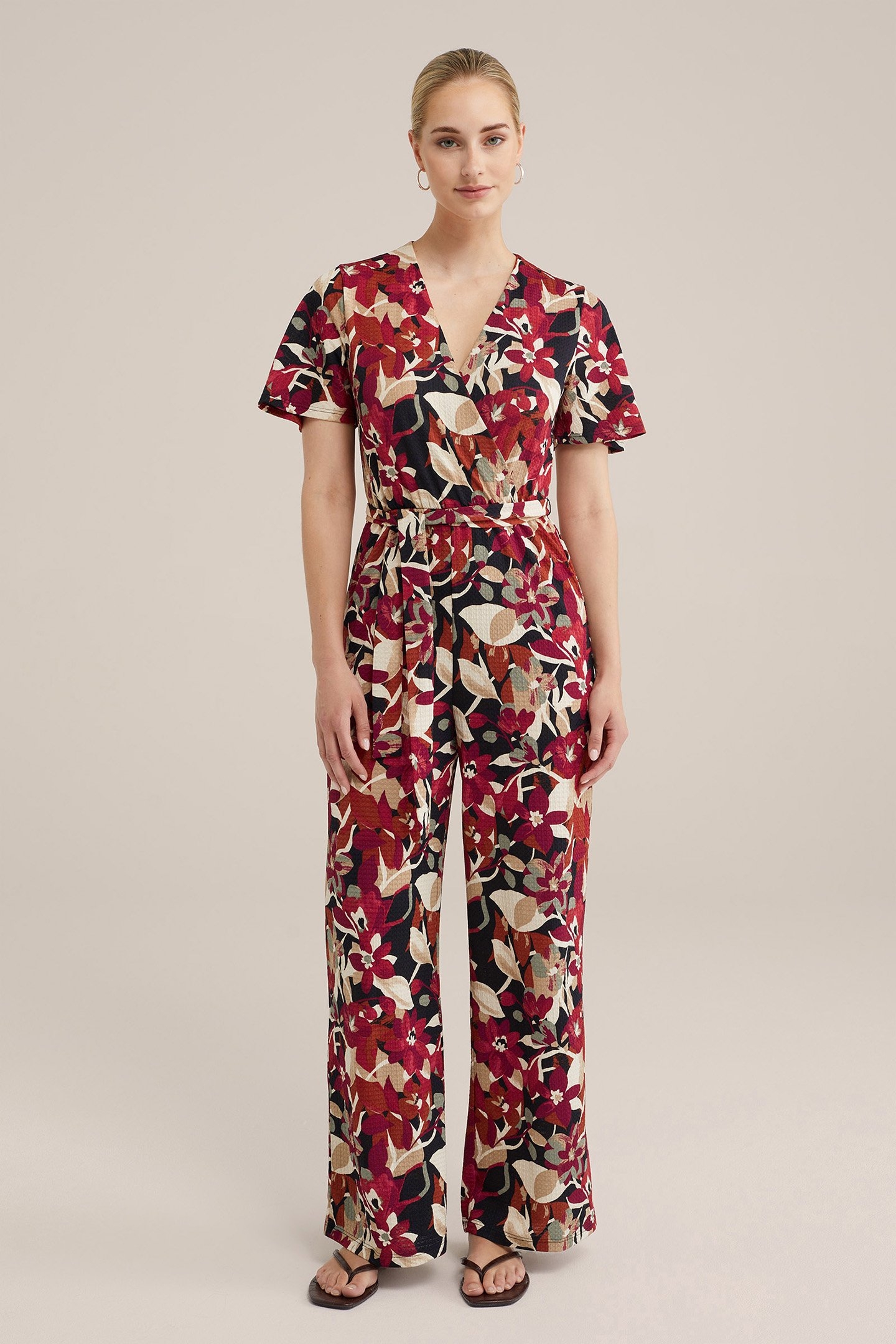 JUMPSUIT BURGUNDY RED 1