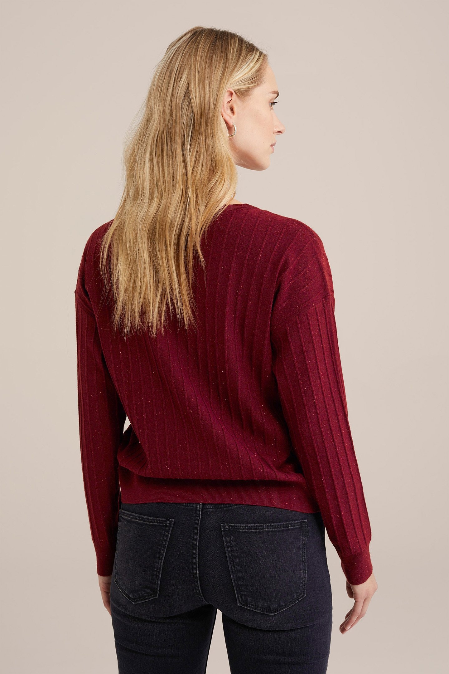 KNITTED PULLOVER FIRE RED 2