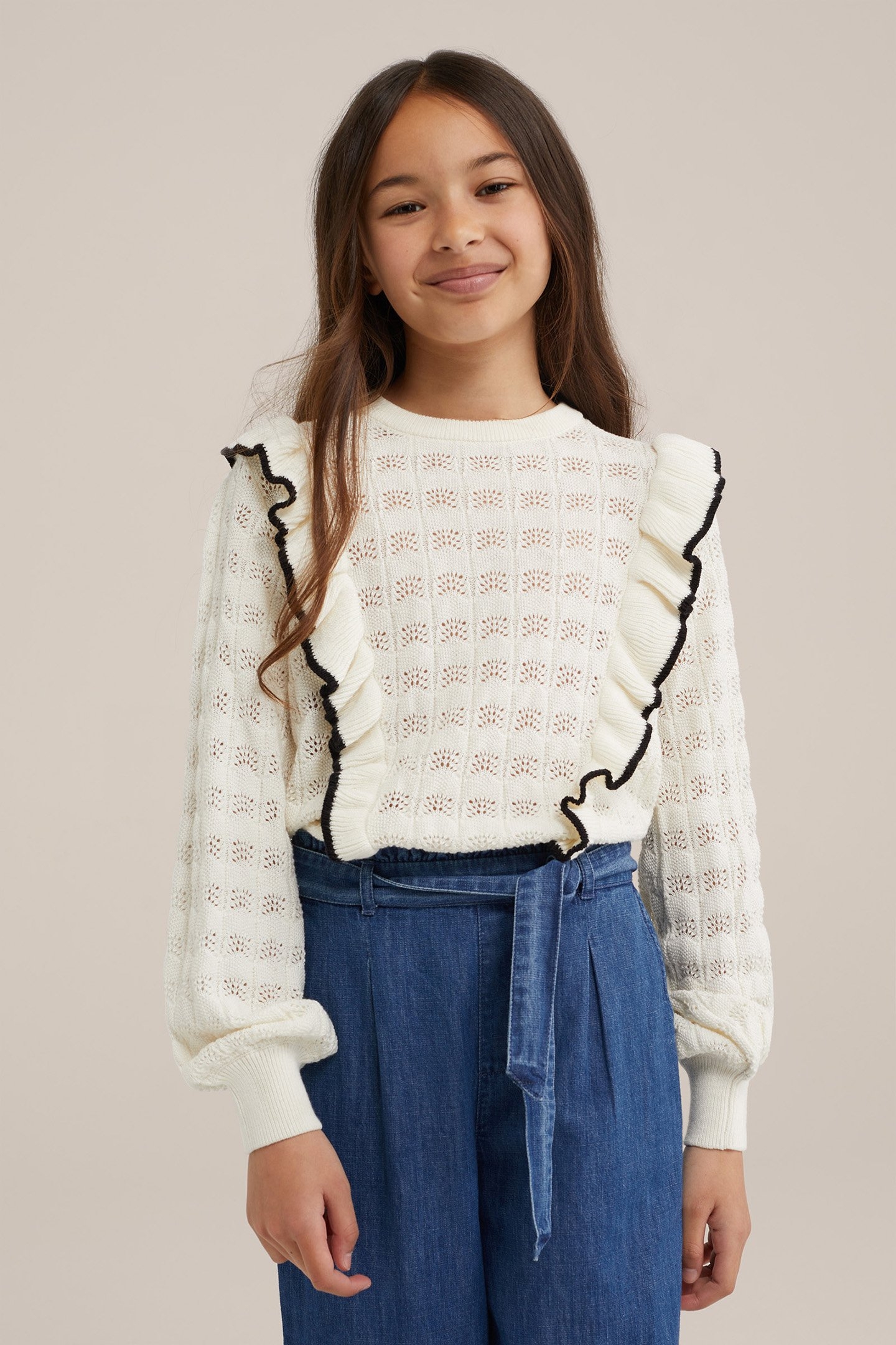 KNITTED PULLOVER WHITE 1