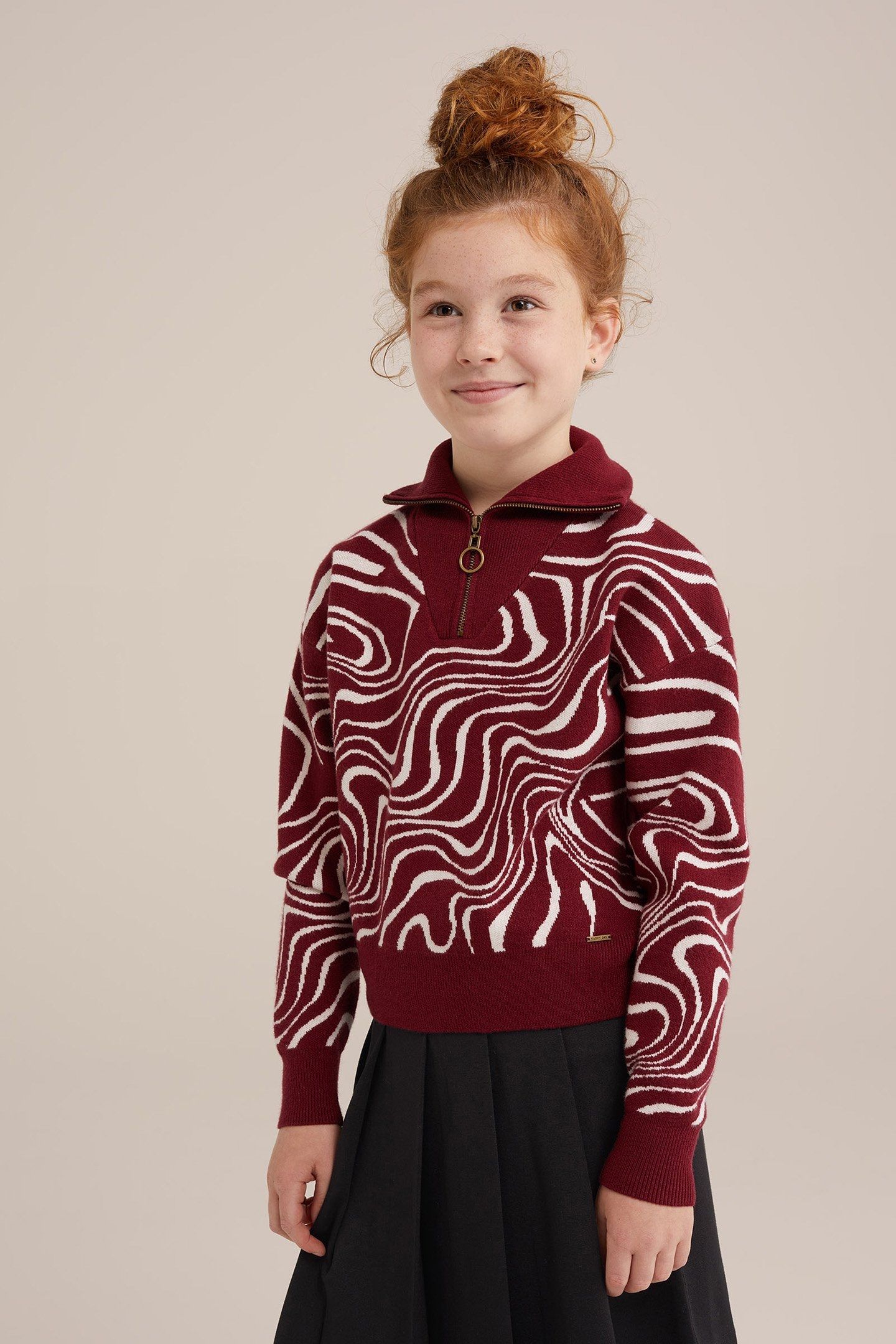 KNITTED PULLOVER VINTAGE RED 1