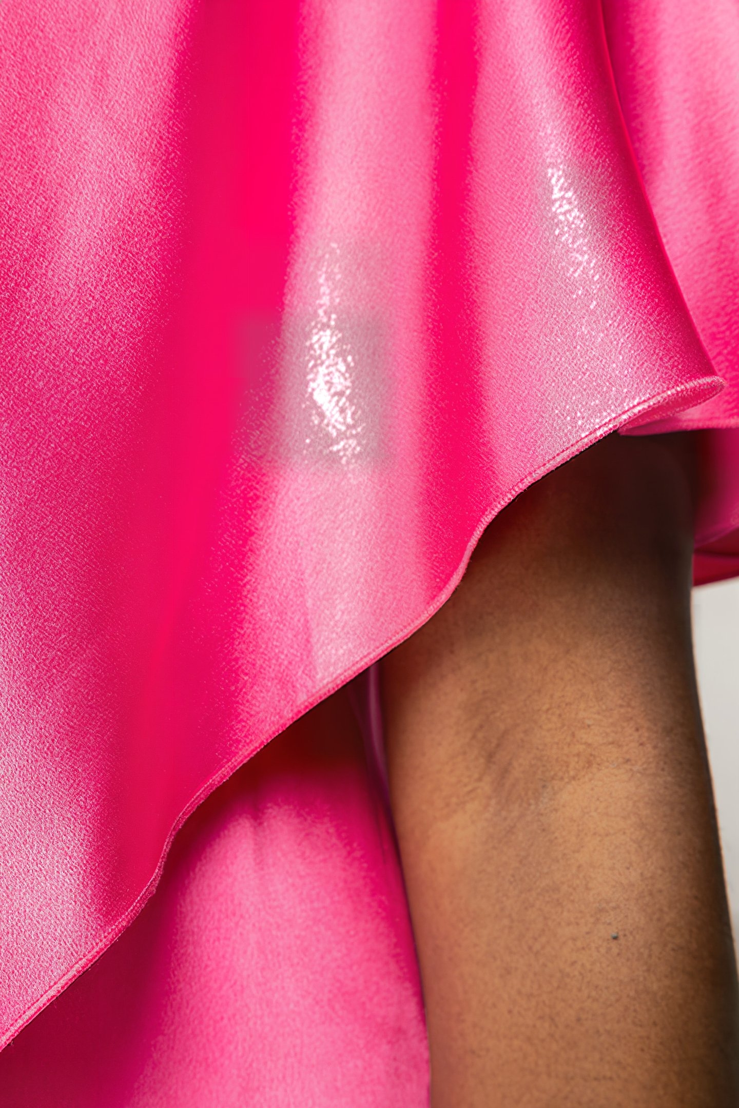 DRESS SATIN FLUID SLEEVE CARMINE ROSE 5