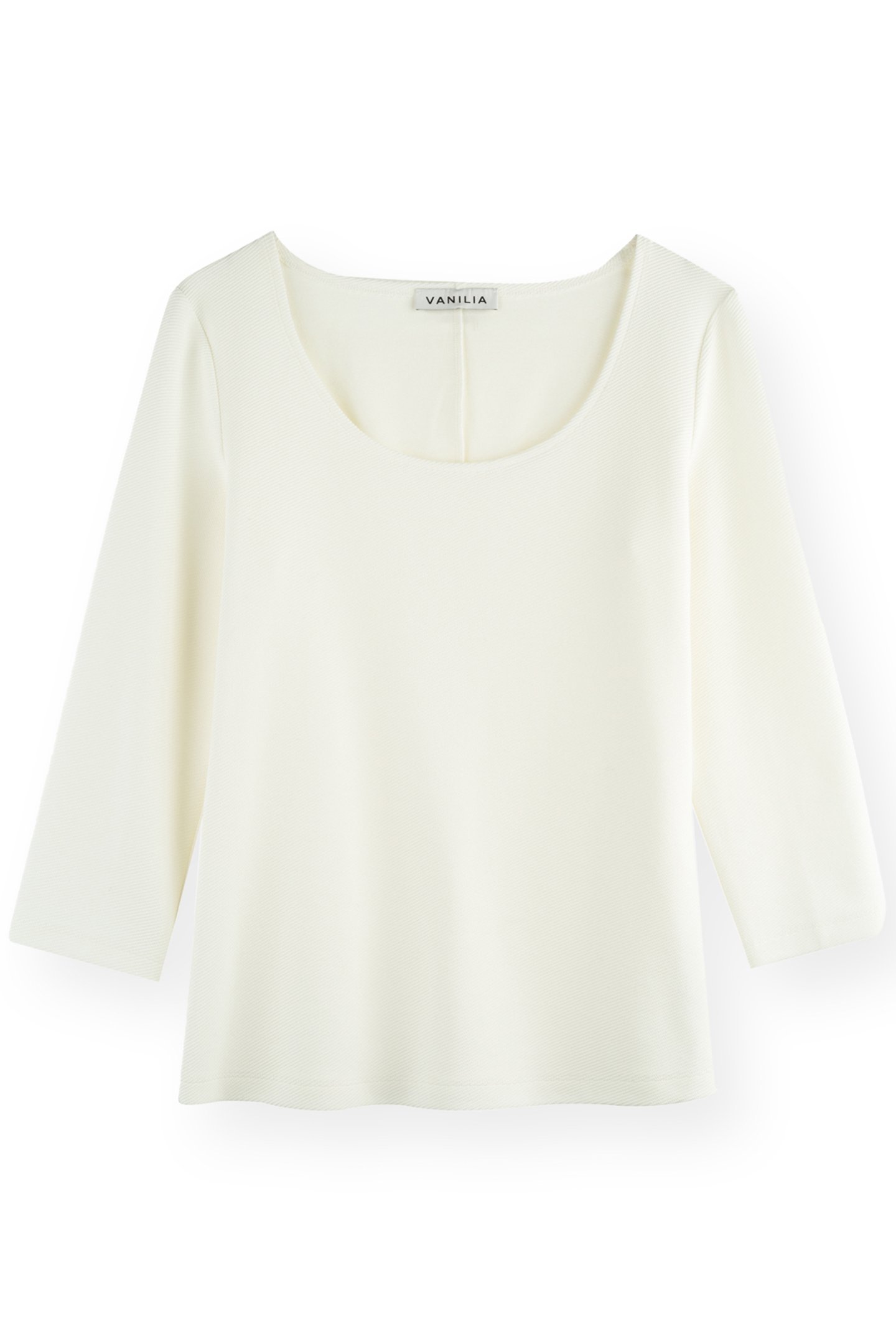 TOP ROUND NECK RIB WHITE 2