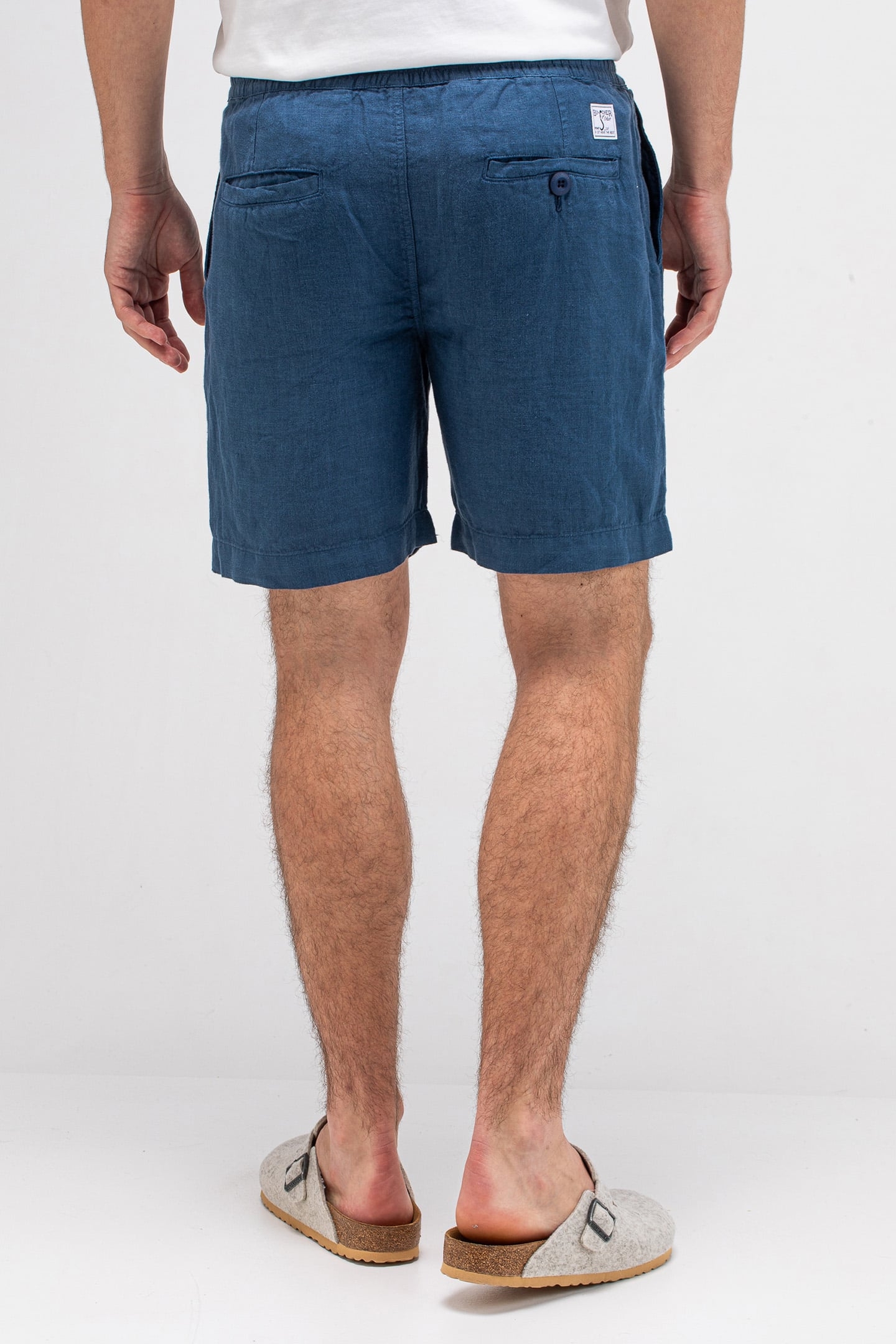 LONER LINEN SHORT IRIS BLUE 2