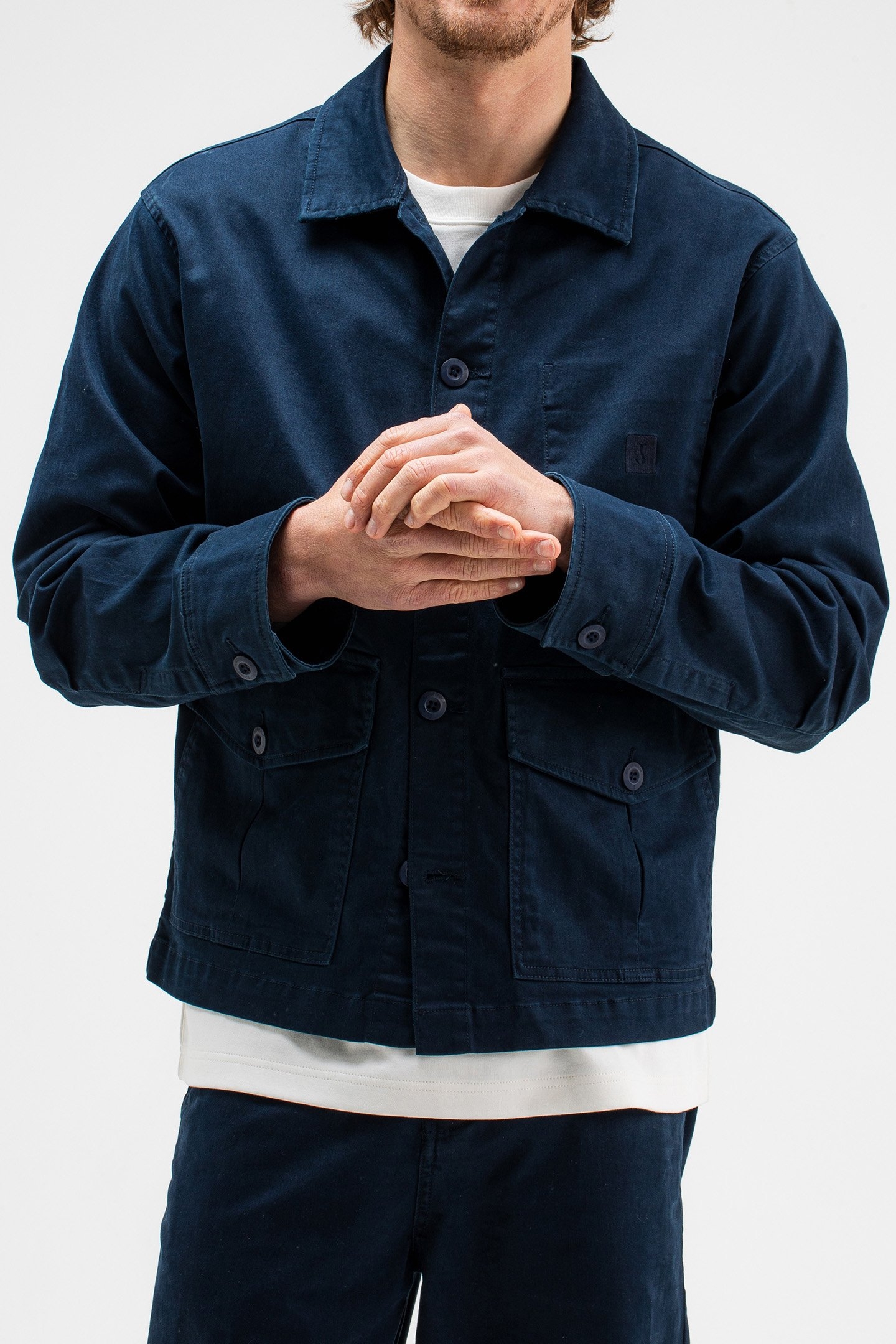 FOLSUM TWILL OVERSHIRT ALASKA BLUE 1