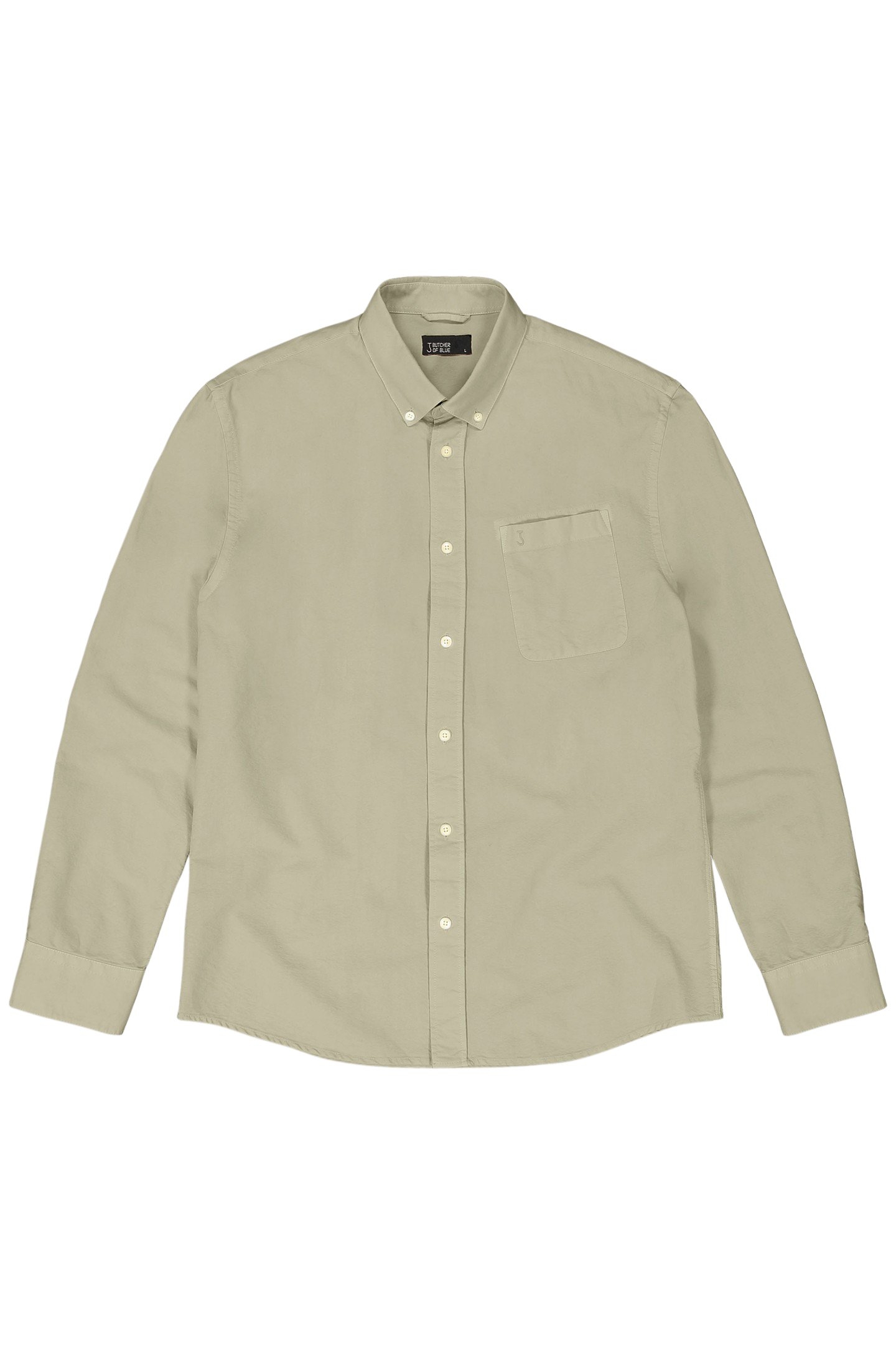 AIDAN COTTON OXFORD SHIRT GRANITE GREEN 3