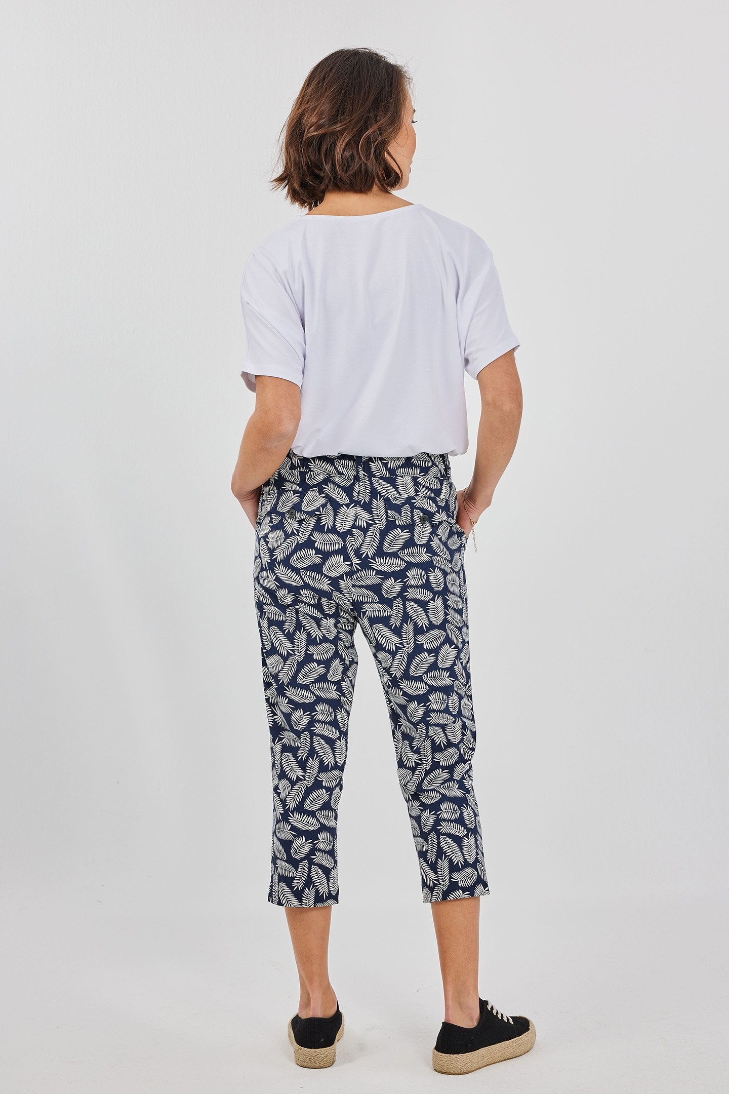 TRAVEL CAPRI CICLO PRINT DARKBLUE WITH FEATHERS PRINT 3