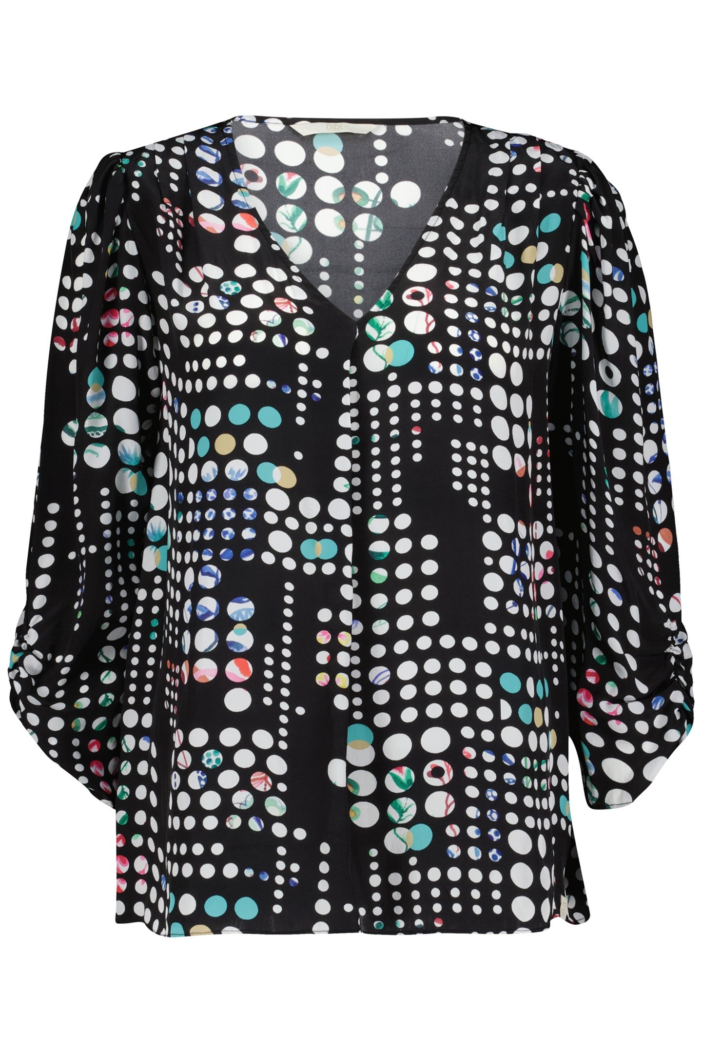 BLOUSE IDYLLIC BLACK WITH SECRET DOT PRINT 4