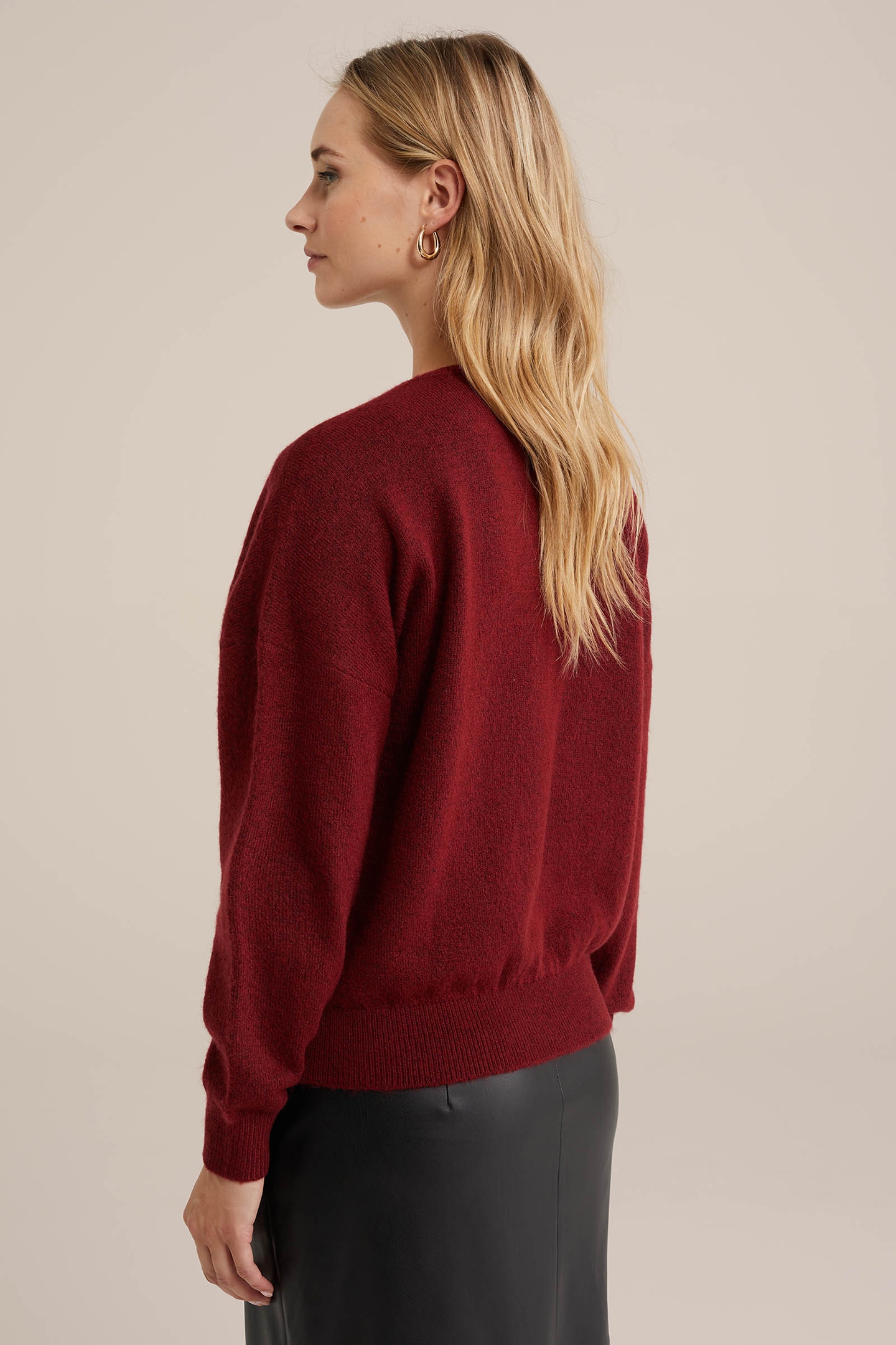 KNITTED PULLOVER FIRE RED 2