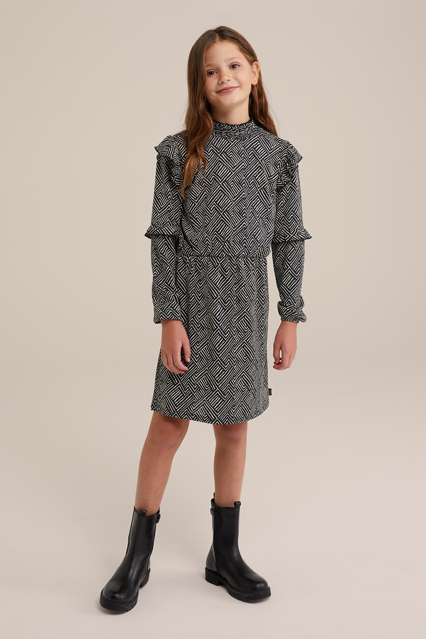 DRESS MID LENGTH BLACK 2