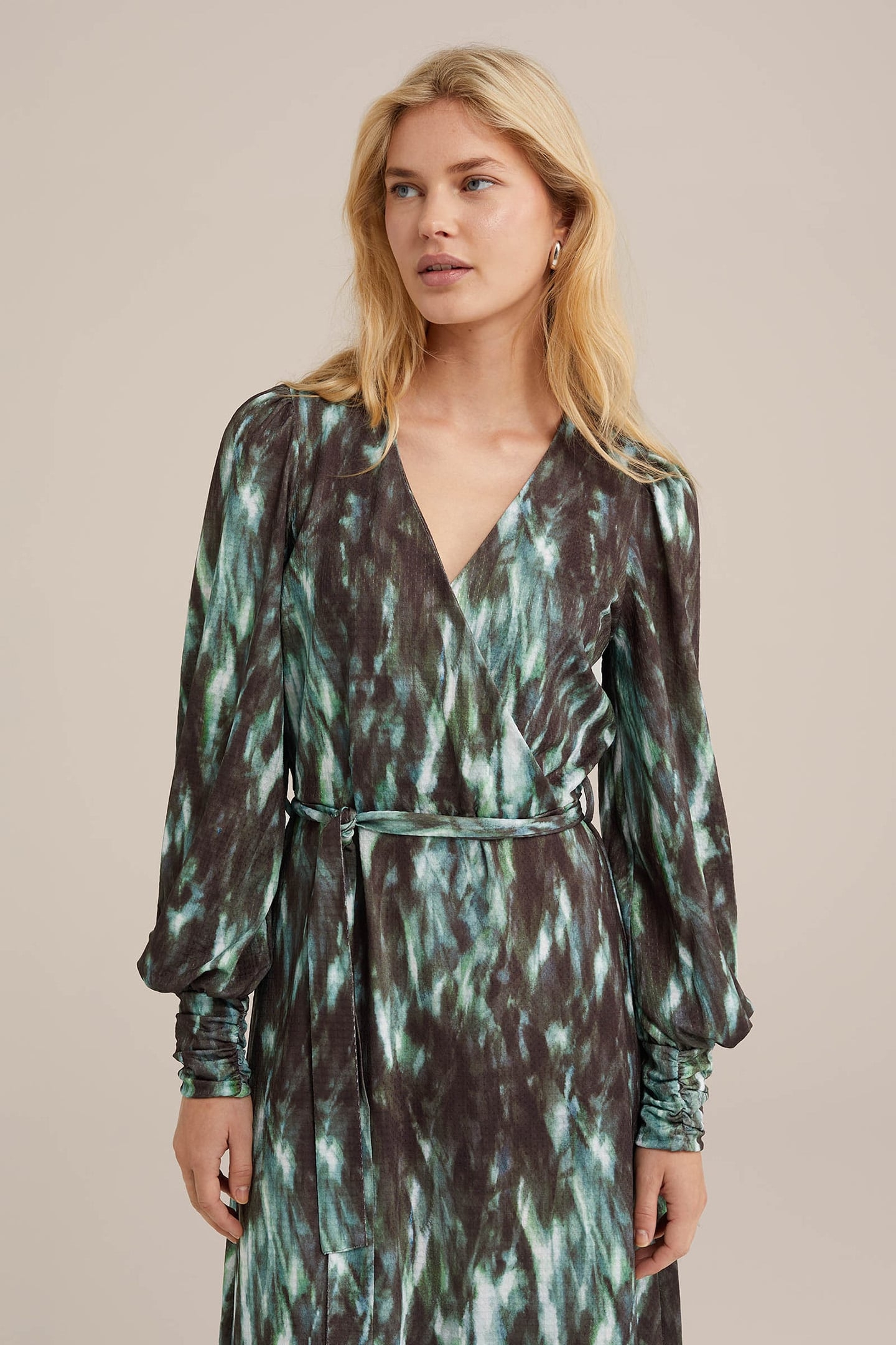 DRESS MID LENGTH MOSS GREEN 4