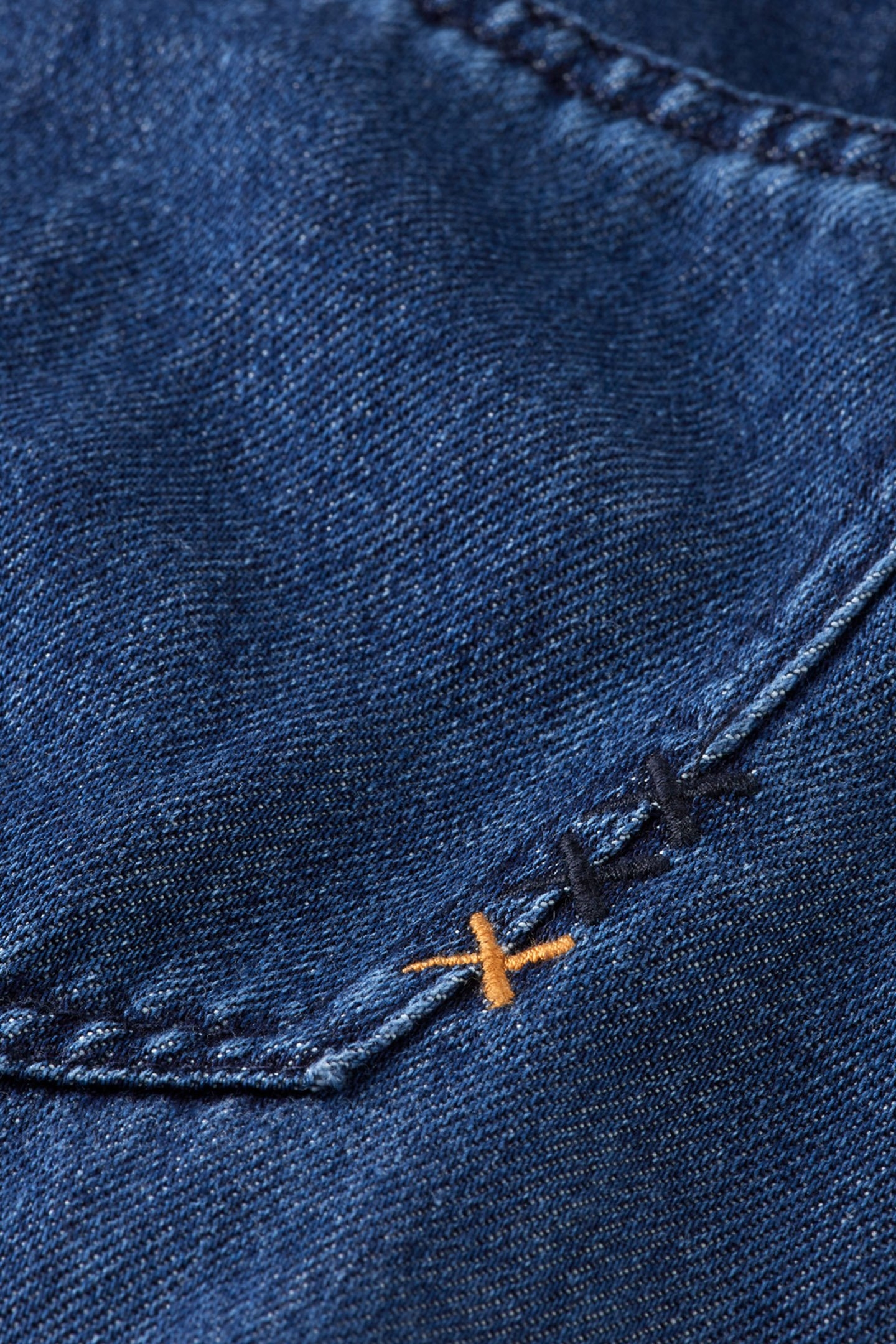 LIGHTWEIGHT DENIM JUMPSUIT IN DARK WASH WITH TONAL DETAILING 8