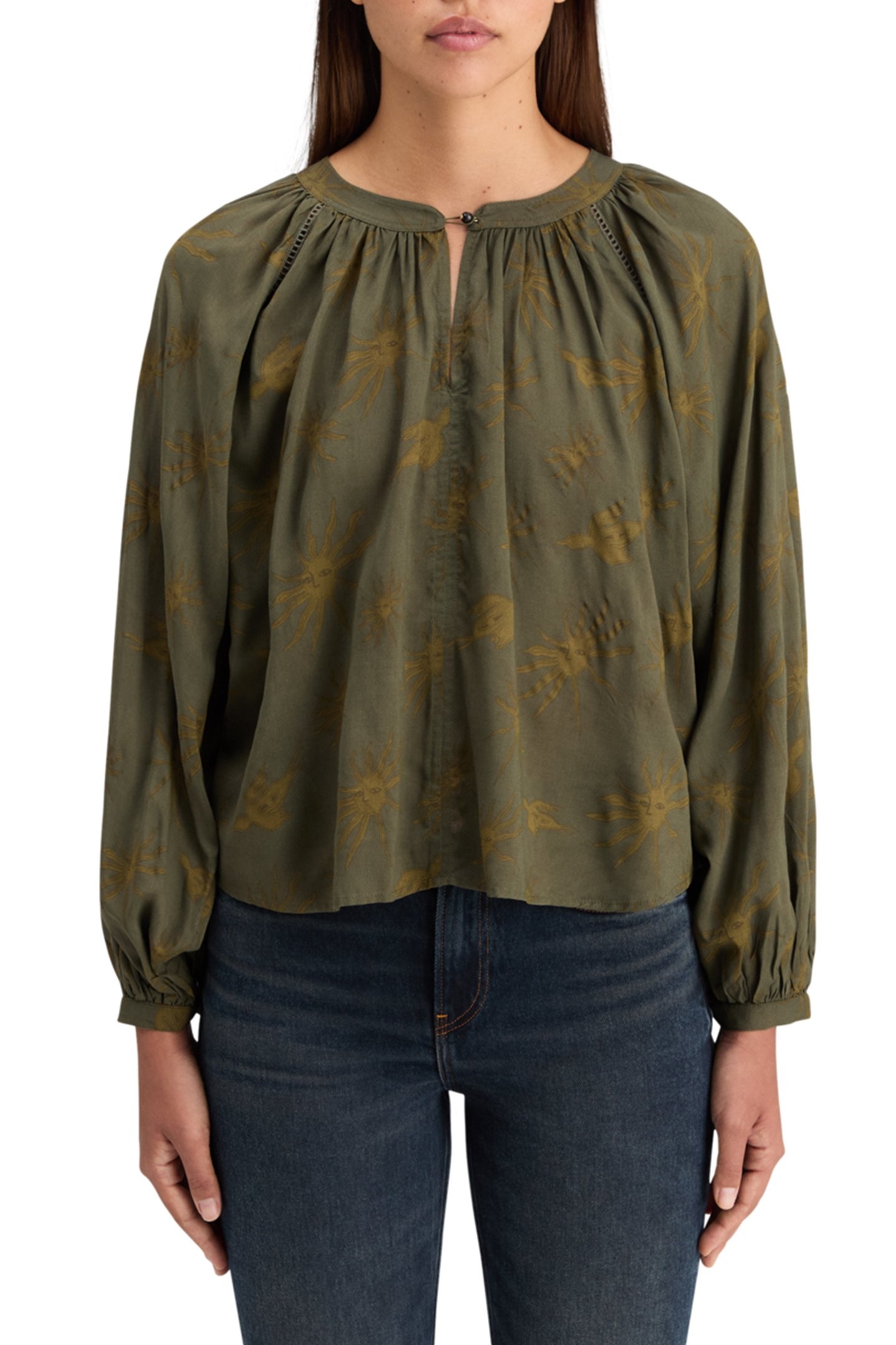 PRINTED MODAL TOP MYSTIC SKY OLIVE 1