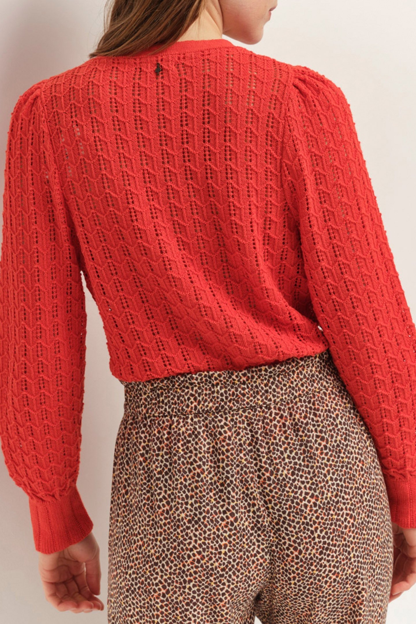 TARRY - REVERSIBLE NASTURTIUM OPENWORK CARDIGAN CAPUCINE 3