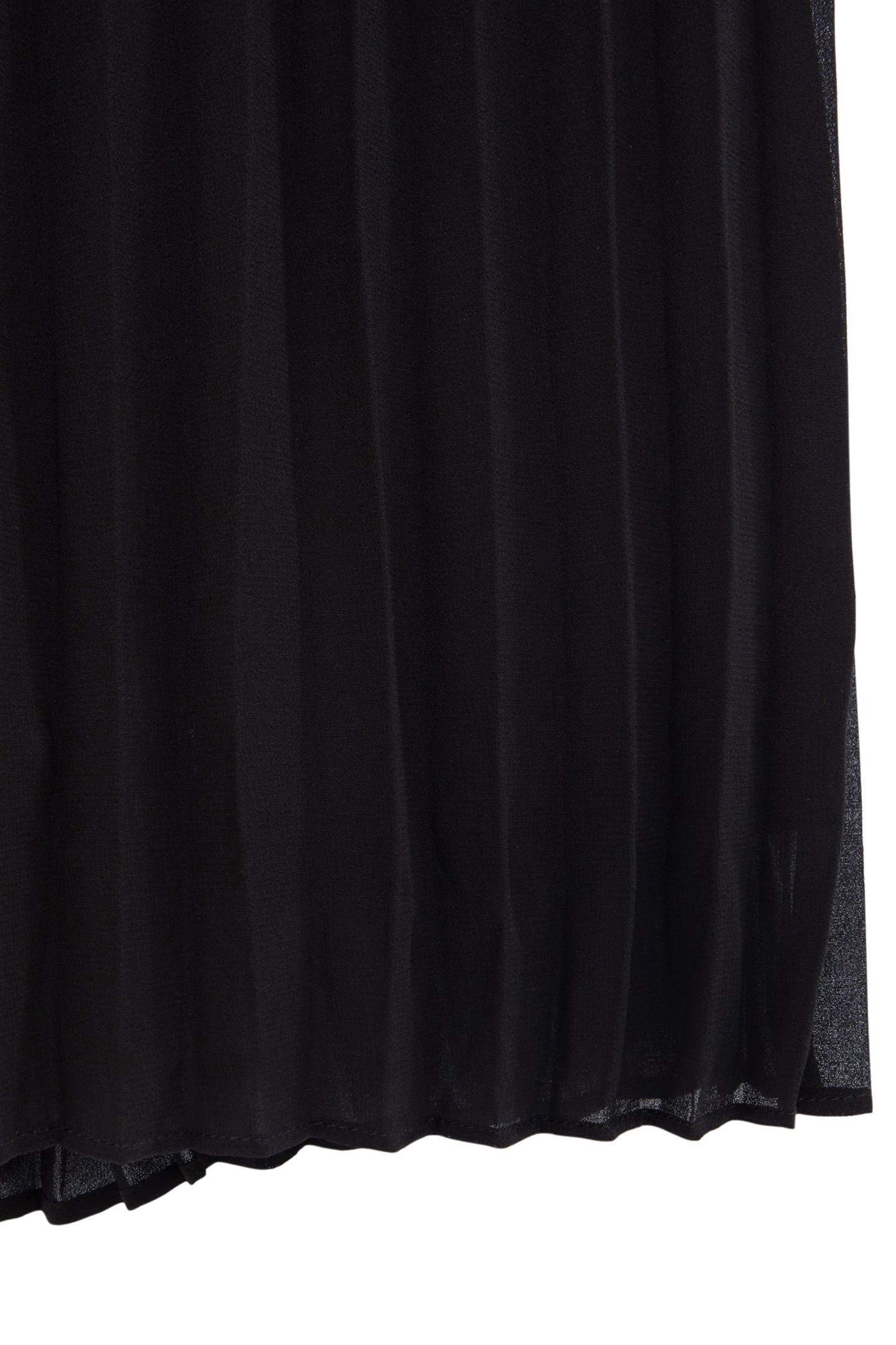BLACK PLEATED WIDE-LEG TROUSERS 7