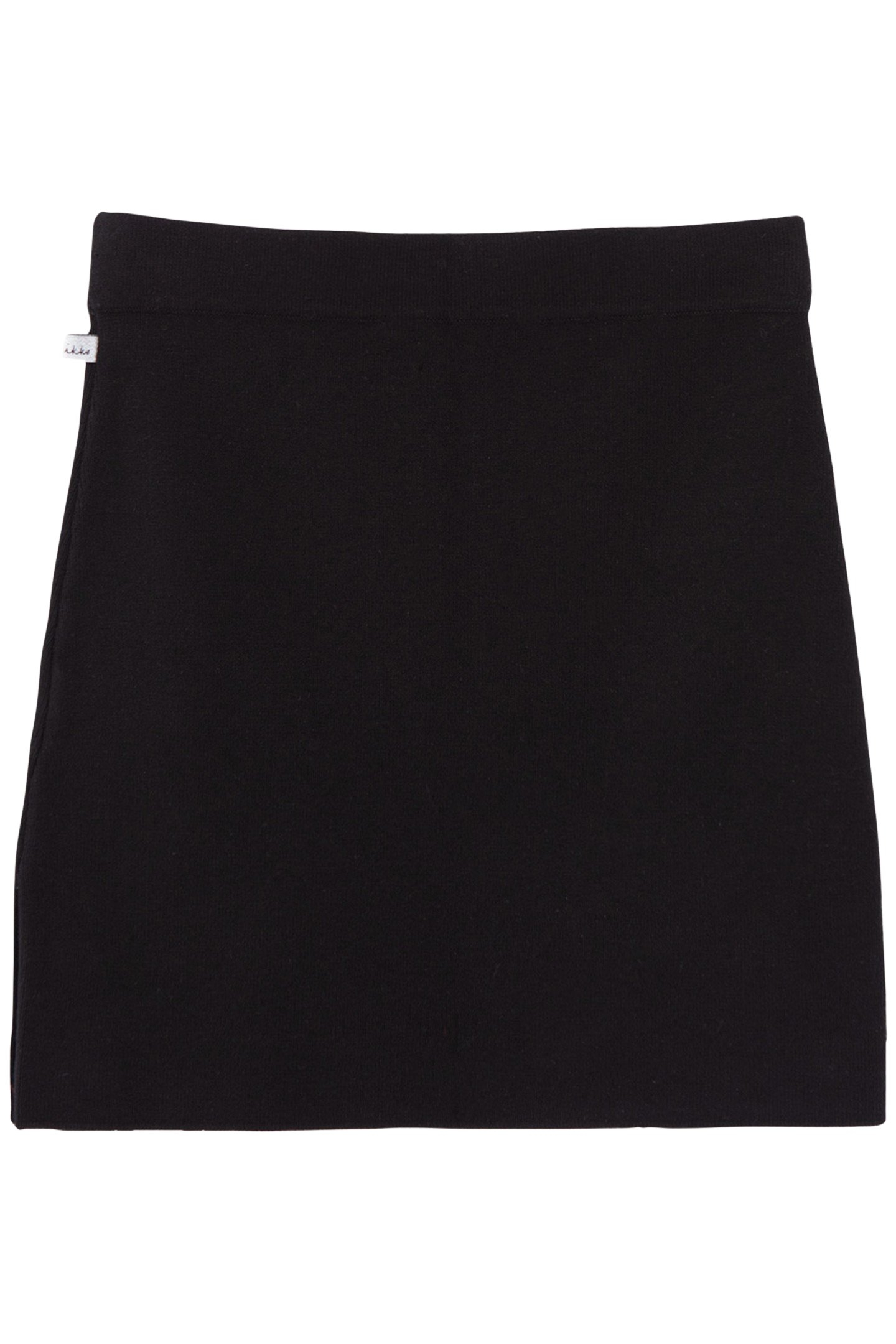 SHORT BLACK KNITTED SKIRT WITH SLIT ON THE GIRL'S SIDE 2
