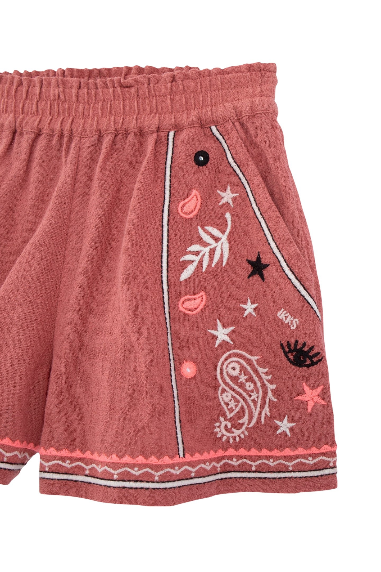GIRLS’ TERRACOTTA EMBROIDERED SHORTS 3