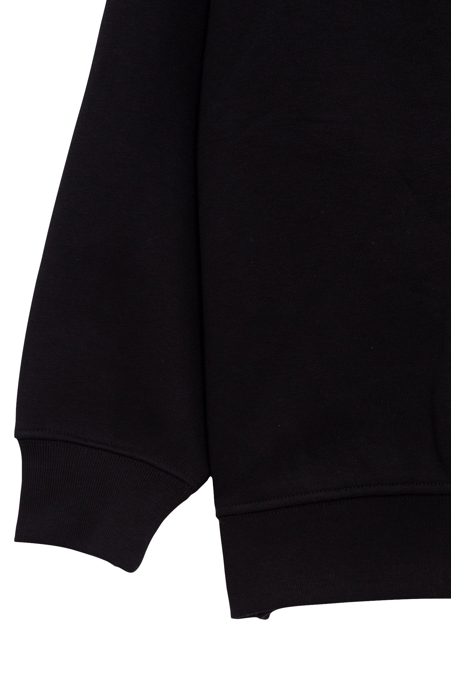 GIRLS’ BLACK HOODIE WITH WHITE EMBROIDERED SMILEYWORLD IMAGE 4