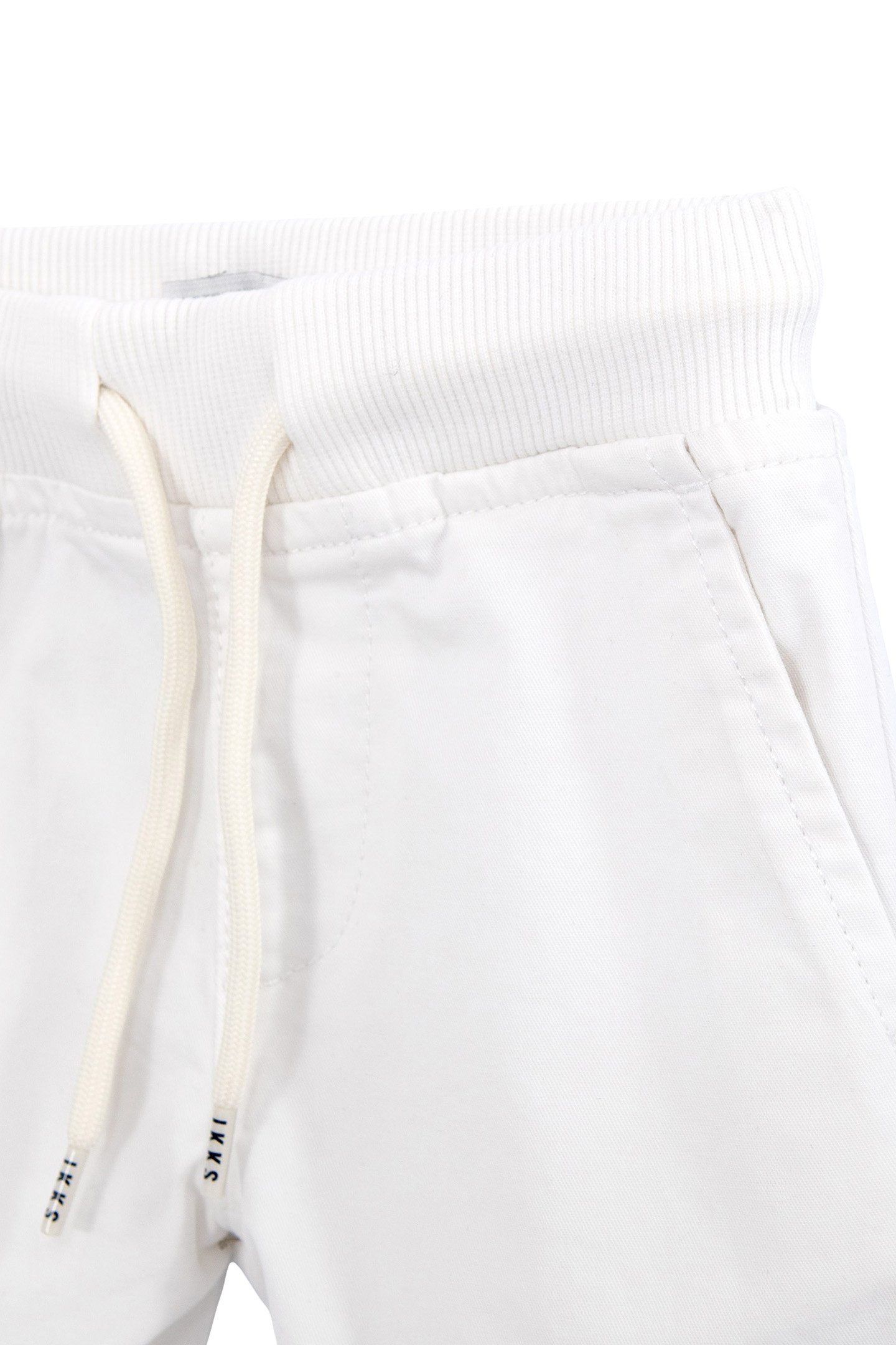 BABY BOY OFF-WHITE ELASTICATED WAIST BERMUDA SHORTS 3
