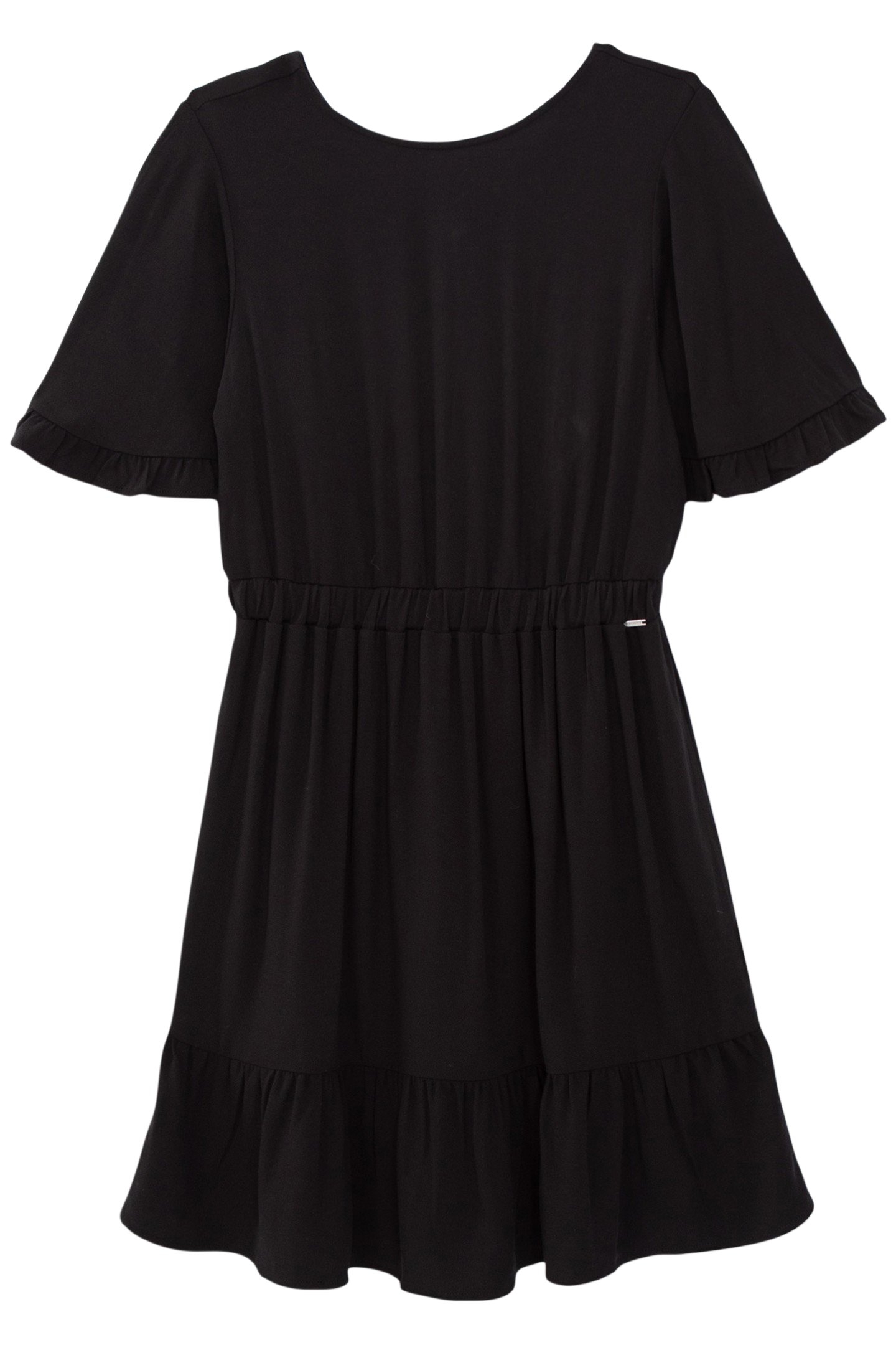 GIRLS’ BLACK DRESS WITH WIDE RUFFLED SLEEVES 2