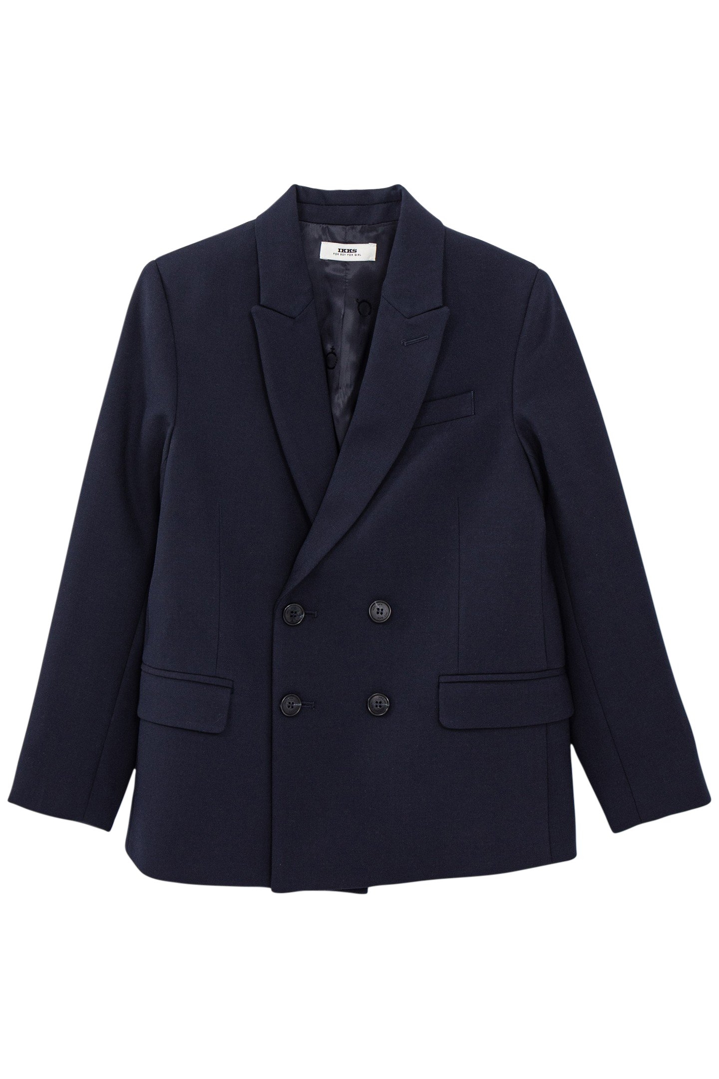 UNISEX NAVY DOUBLE-BREASTED GENDER FREE BLAZER 1